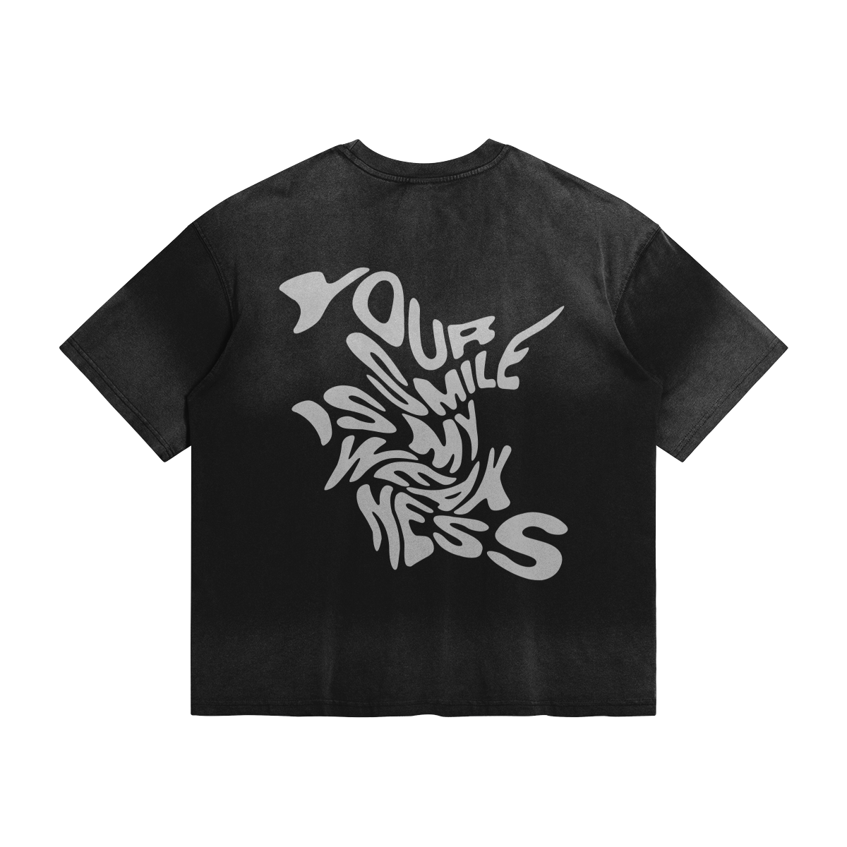 You're My Weakness Tie-Dye Tee - Faded Black